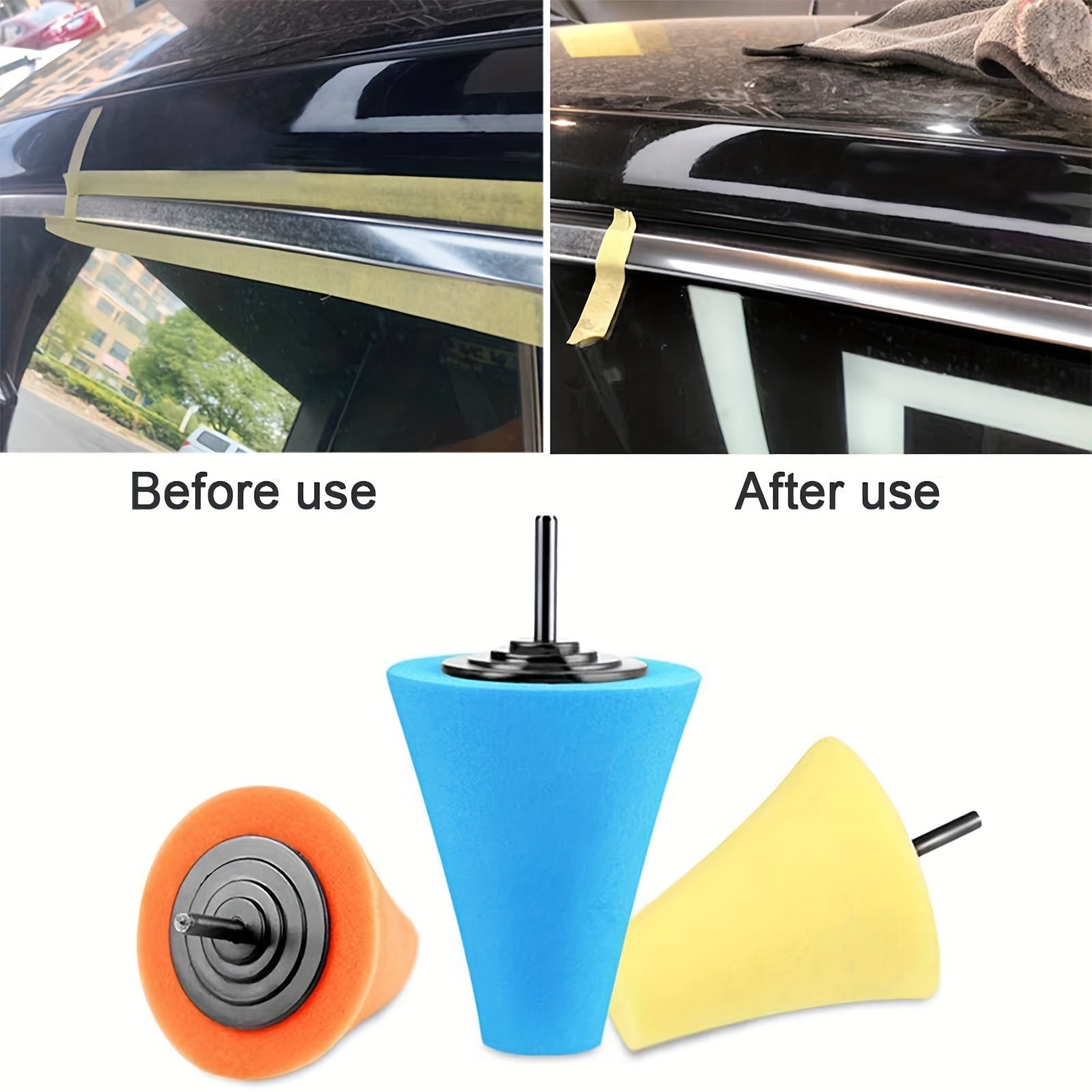 14pcs Car Buffers & Polishers Kit For Drill Foam Ball Metal Plastic Glass