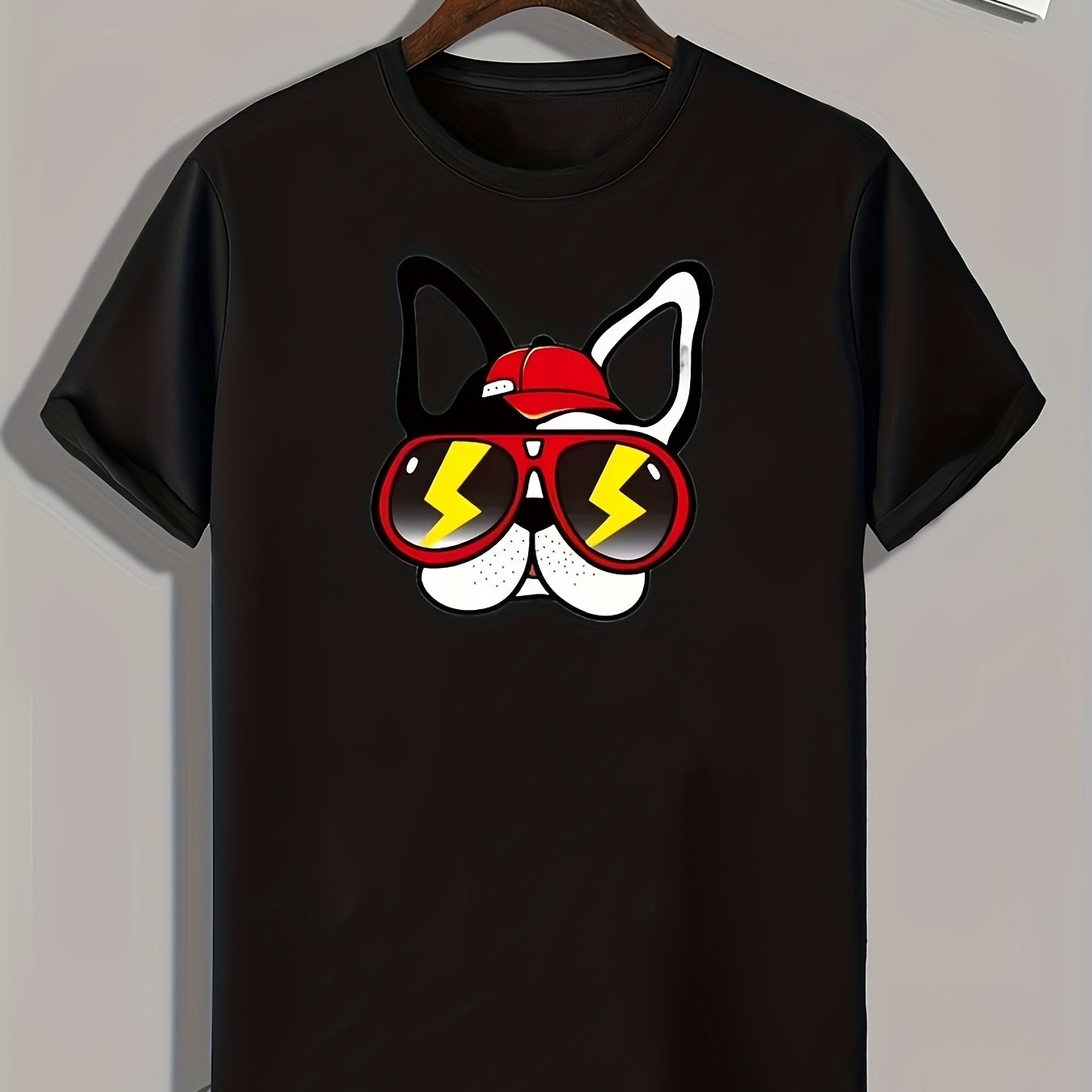Dog Pattern Print Men's Comfy Sports T shirt Graphic Tee