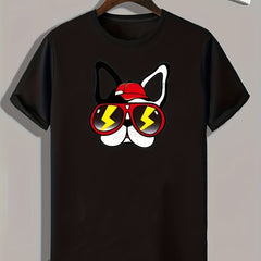 Dog Pattern Print Men's Comfy Sports T shirt Graphic Tee
