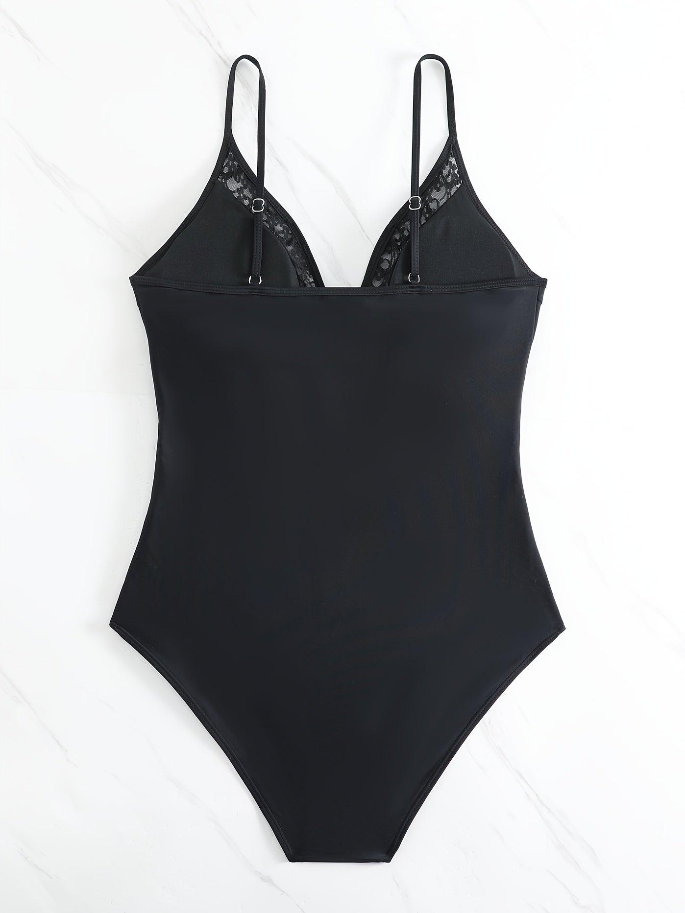 Sexy Swimsuit Women's Lace Deep V Neck One Piece Swimsuit