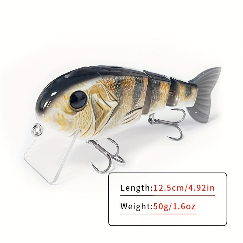 1pc Bionic 3-section Floating Fishing Lure with Steel Ball