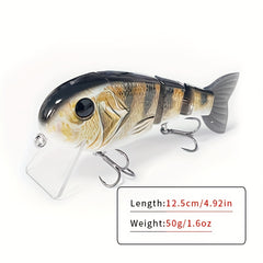 1pc Bionic 3-section Floating Fishing Lure with Steel Ball