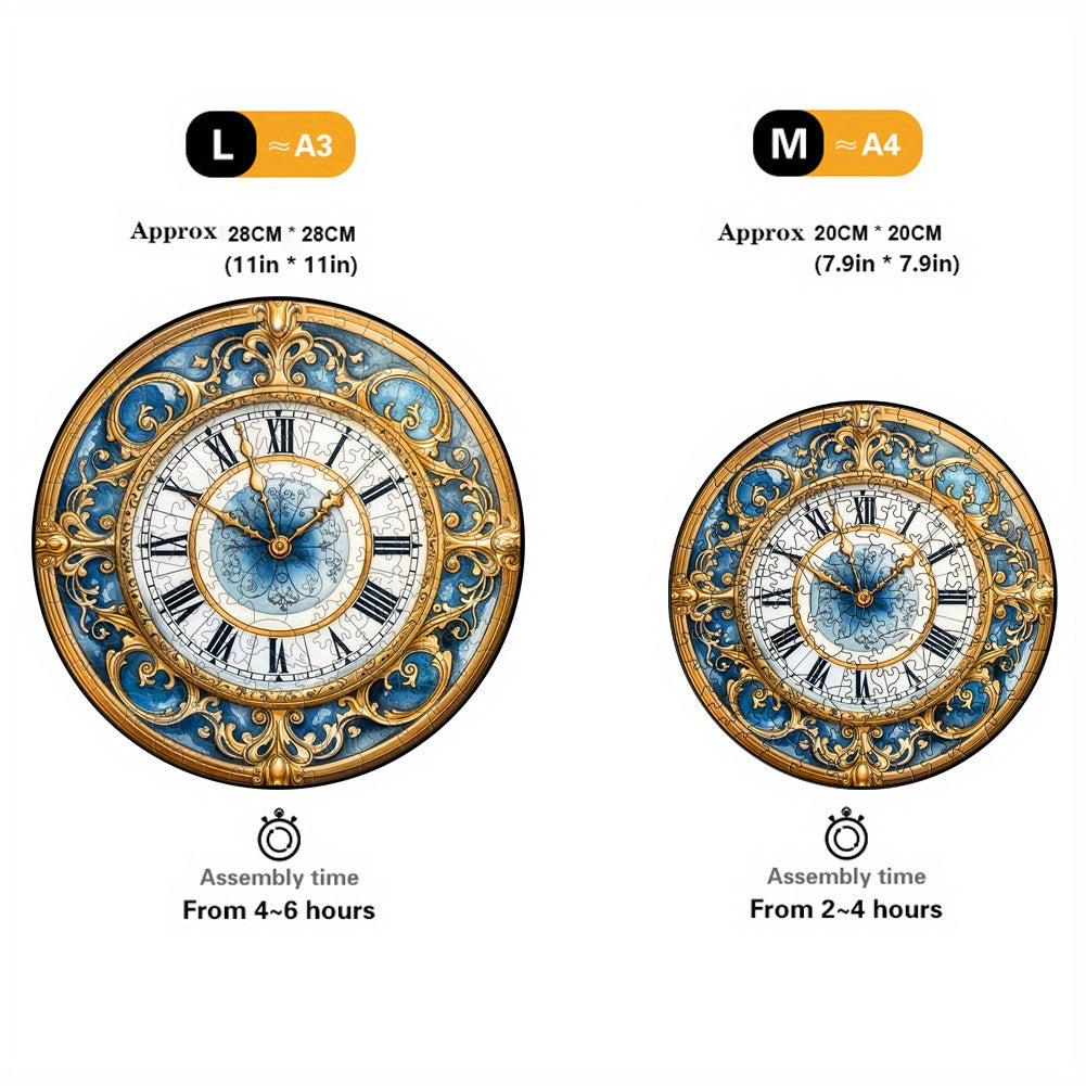 Wooden Round Time Puzzle Christmas Birthday Gift Game