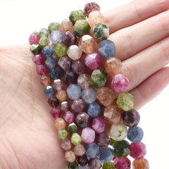 6 8 10mm Faceted Natural Stone Beads for DIY Jewelry Making