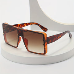 Oversized Square Frame Sunglasses Gradient Lens UV400