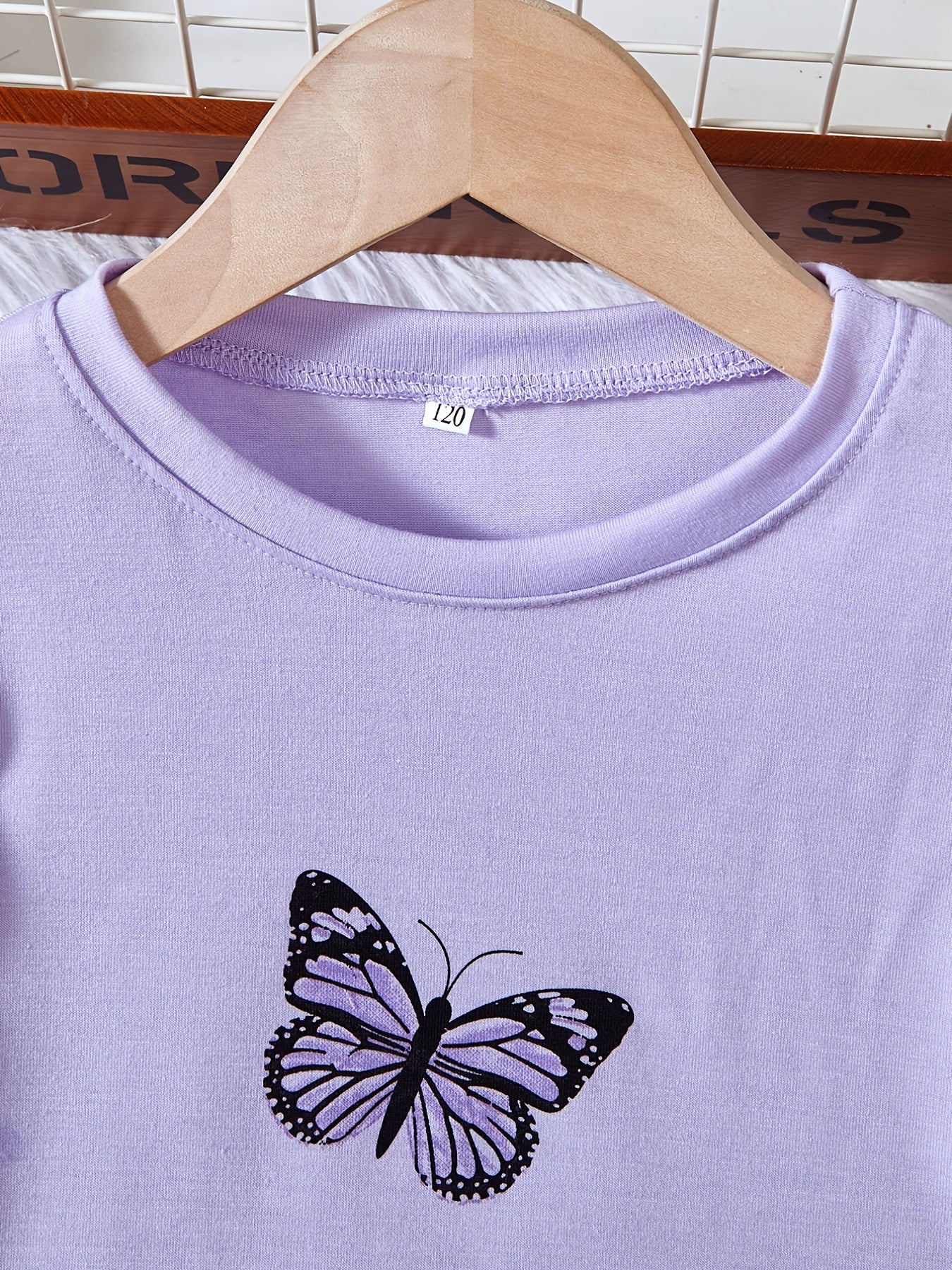 Girls Butterflies T-Shirt & Pleated Skirt Set