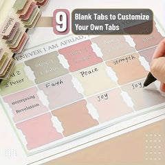 Bible Index Label Stickers 75pcs Large Unique Cross Design for Easy Page Finding