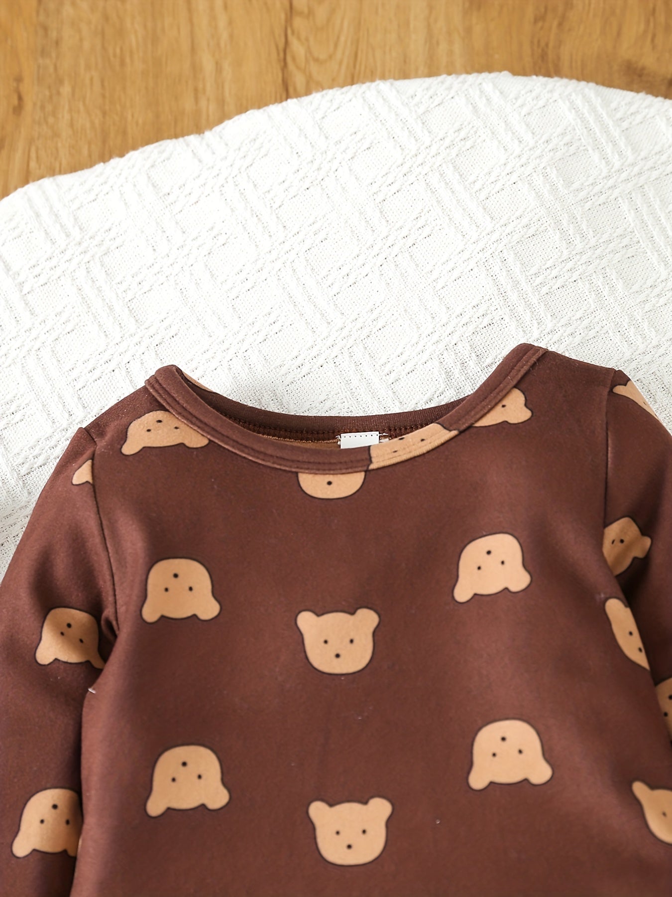 Cartoon Print Baby Boy Pajama Set Long Sleeve Top Pants Loungewear