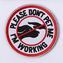 1pc Service Dog Patch Fastener Hook And Loop Patch