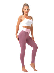 Women's Seersucker High Waisted Yoga Leggings