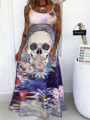 Goth Summer Dress Women's Maxi Cami Dress