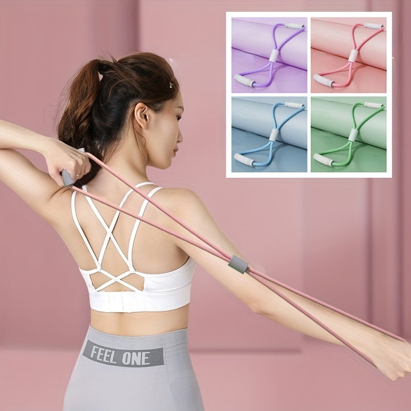 Yoga Fitness 8 Figure Stretcher Resistance Rope for Shoulder Back Beauty