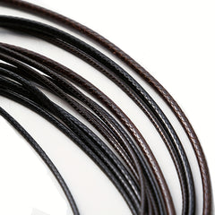 3mm Wax Leather Cord Choker Necklace Stainless Steel Clasp Thin 16 30 Mens