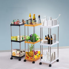 3 Tier Rolling Cart Slim Storage Cart With Wheels
