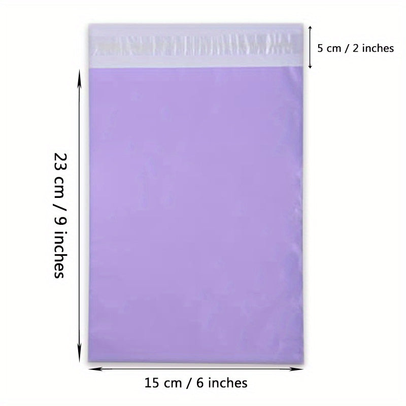 100pcs Purple Poly Mailers Self sealing Bags for Envelopes, Books, Clothing