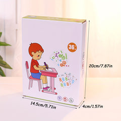50pcs Children's Control Pen Training Cards Reusable Set Left Right Brain Toys