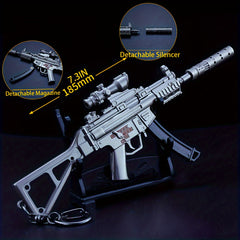 Alloy MP5 Sub Machine Gun Model for Keychains Car Accessories Necklaces