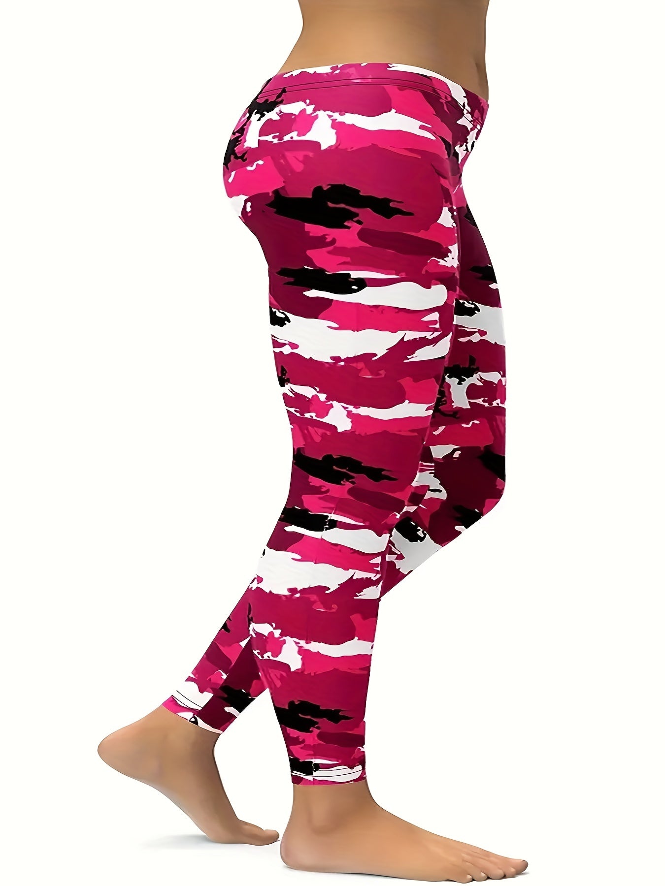 Camo Low Rise Stretch Yoga Leggings