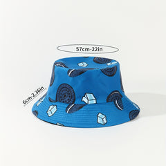 Hip Hop Cartoon Print Bucket Hat Casual Sun Hat Unisex Basin Hat