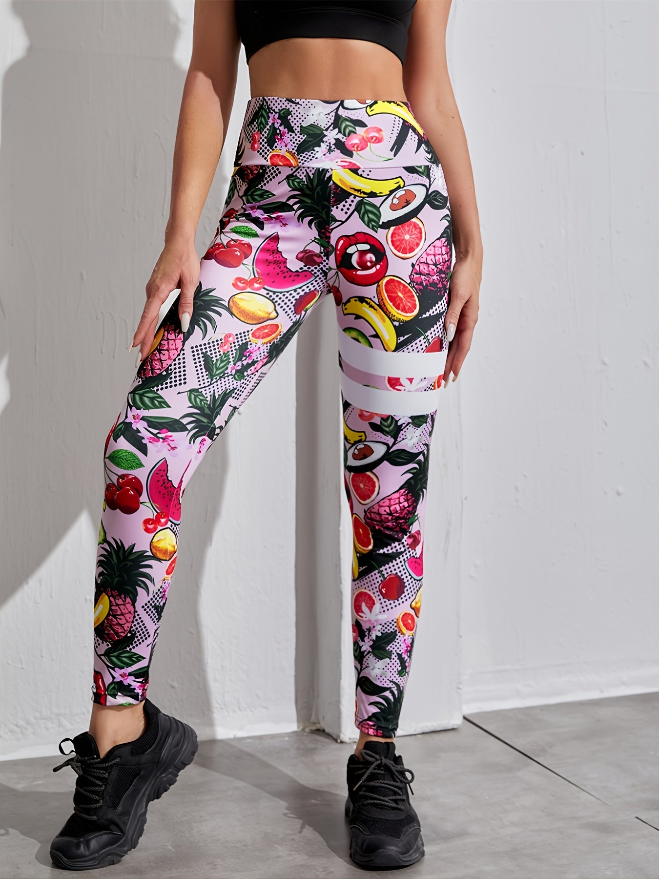 High Stretchy Digital Print Yoga Leggings