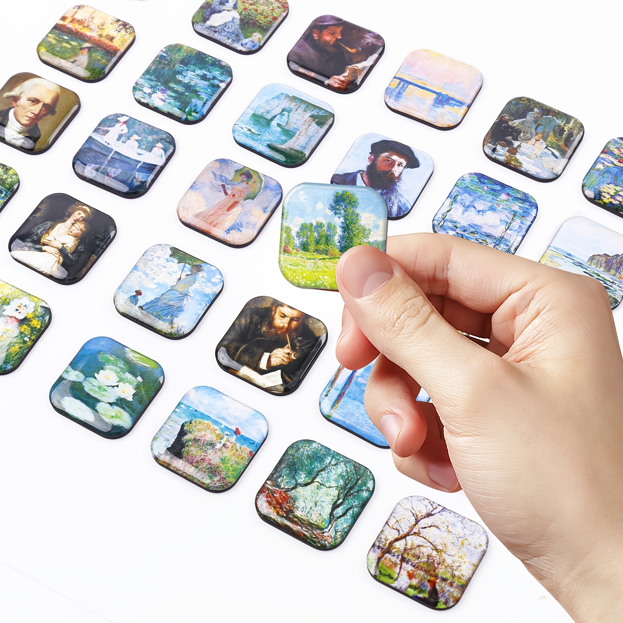 Monet Series Fridge Magnets Decorative Whiteboard Magnets for Office and Kitchen