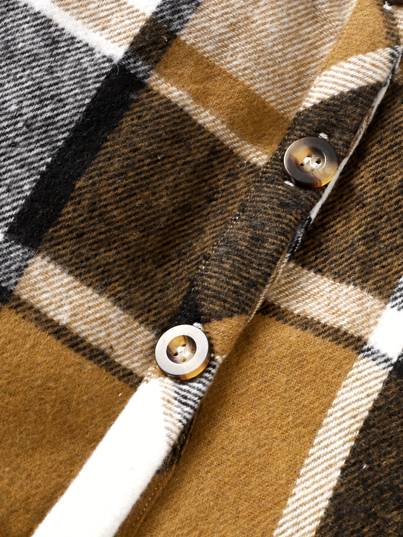 Boys Plaid Windbreaker Lapel Jacket Long Sleeve Button Down