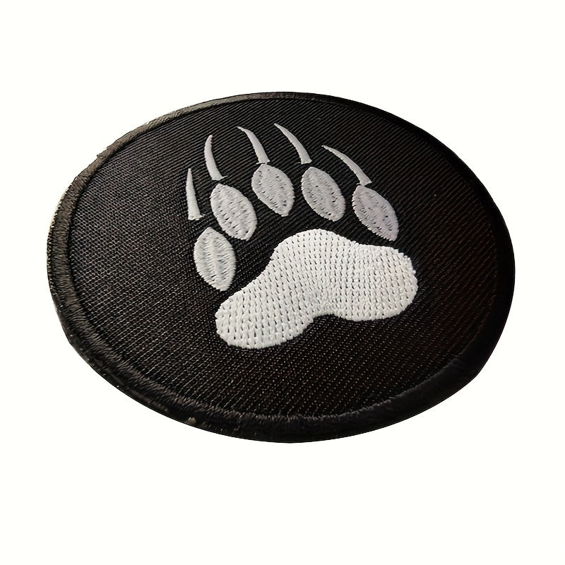 Embroidered Bear Paw Applique Patch for DIY Clothing Accessories