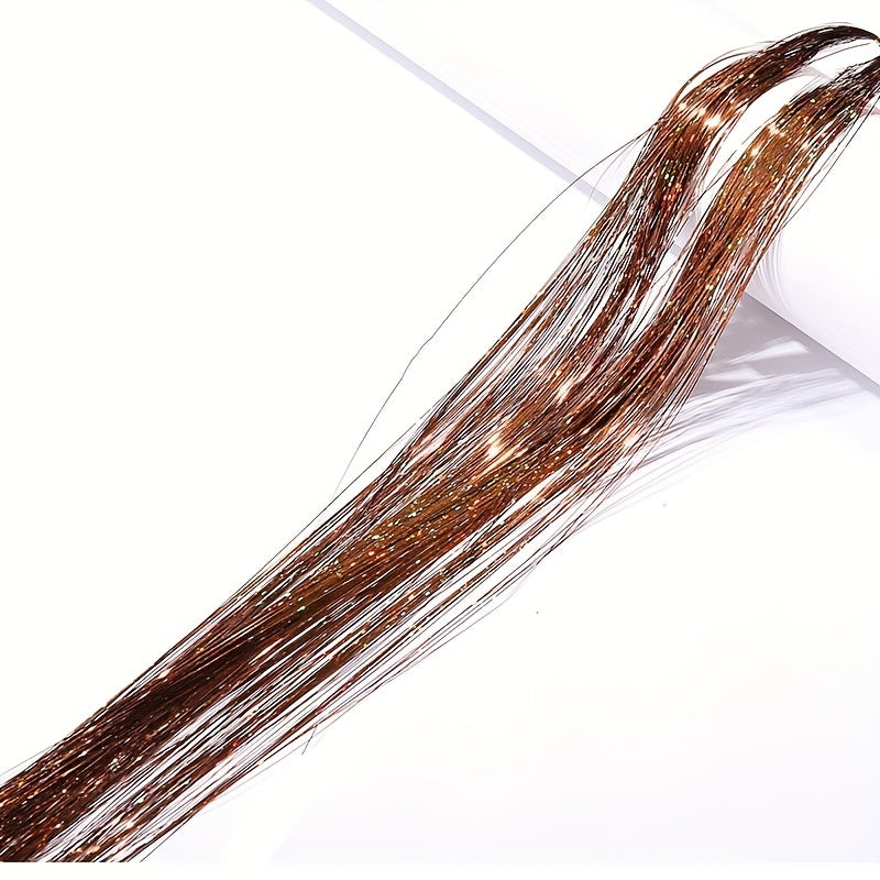12pcs Tinsel Hair Braiding Rope Glitter Extensions Hair Accessories