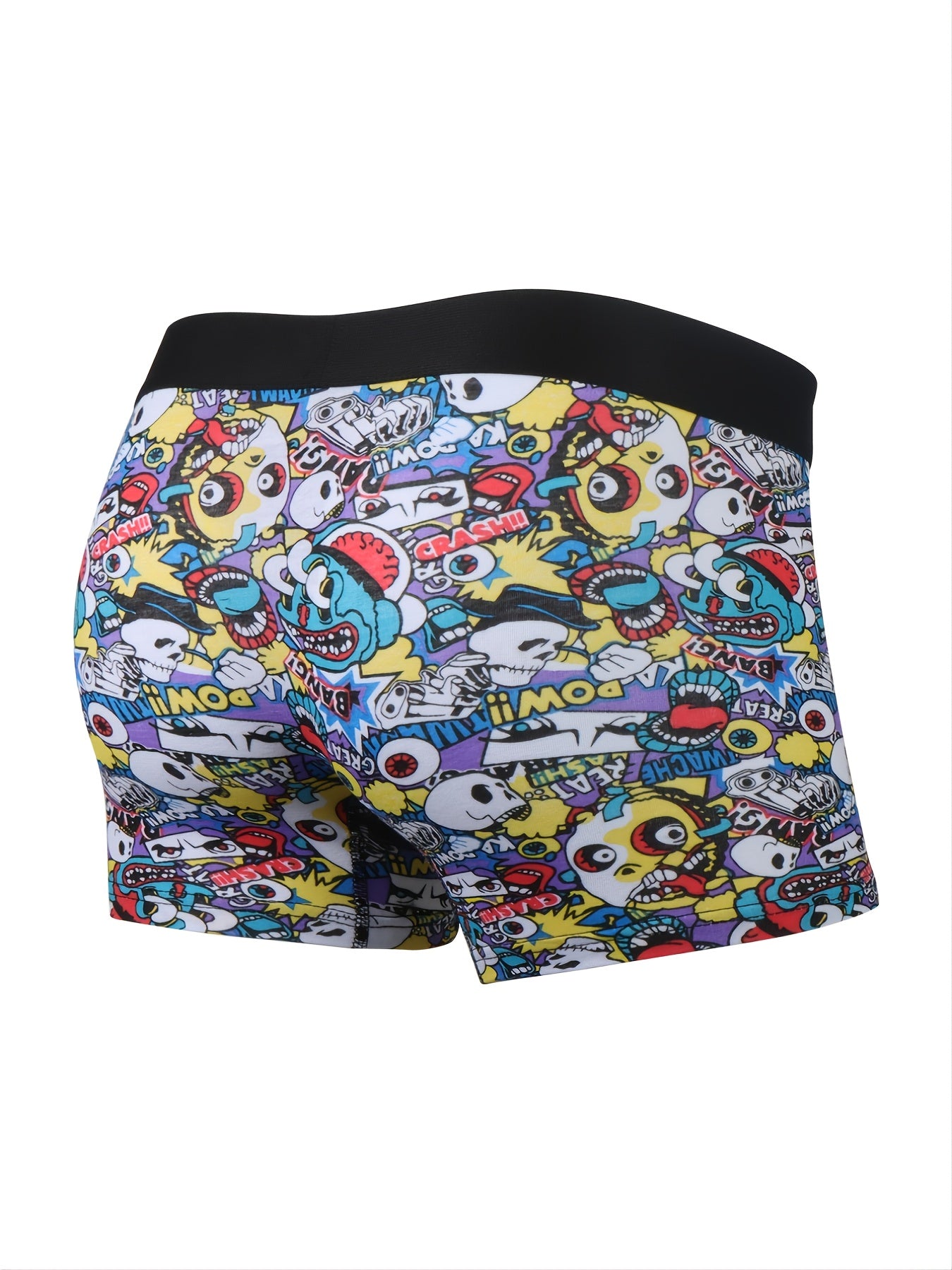5pcs Boys Boxer Briefs Soft Cotton Cartoon Print Underwear