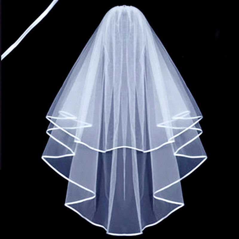 Wedding Veil With Hair Comb Bridal Headwear Non Slip Hair Accessory