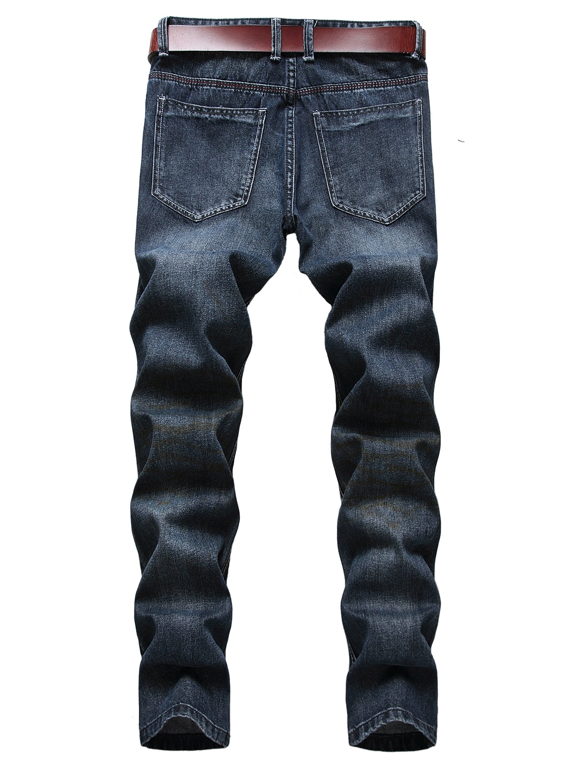 Men's Vintage Washed Slim Straight Denim Pants
