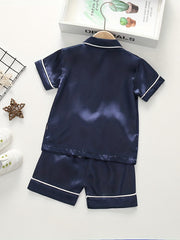 Boys Pajama Set Short Sleeve Tops & Bottoms Cozy Homewear