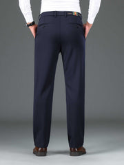 Men's Formal Solid Stretch Dress Pants for Business