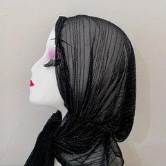 Gauze Hijab Head Scarf Soft Turban Elastic Head Wraps Ramadan Shawl Bandana