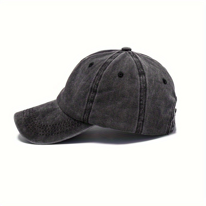 Vintage Baseball Cap Letter Printed Sun Cap for Outdoor Activities