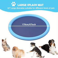 Non Slip Splash Pad For People And Dog Thicken Sprinkler Pool