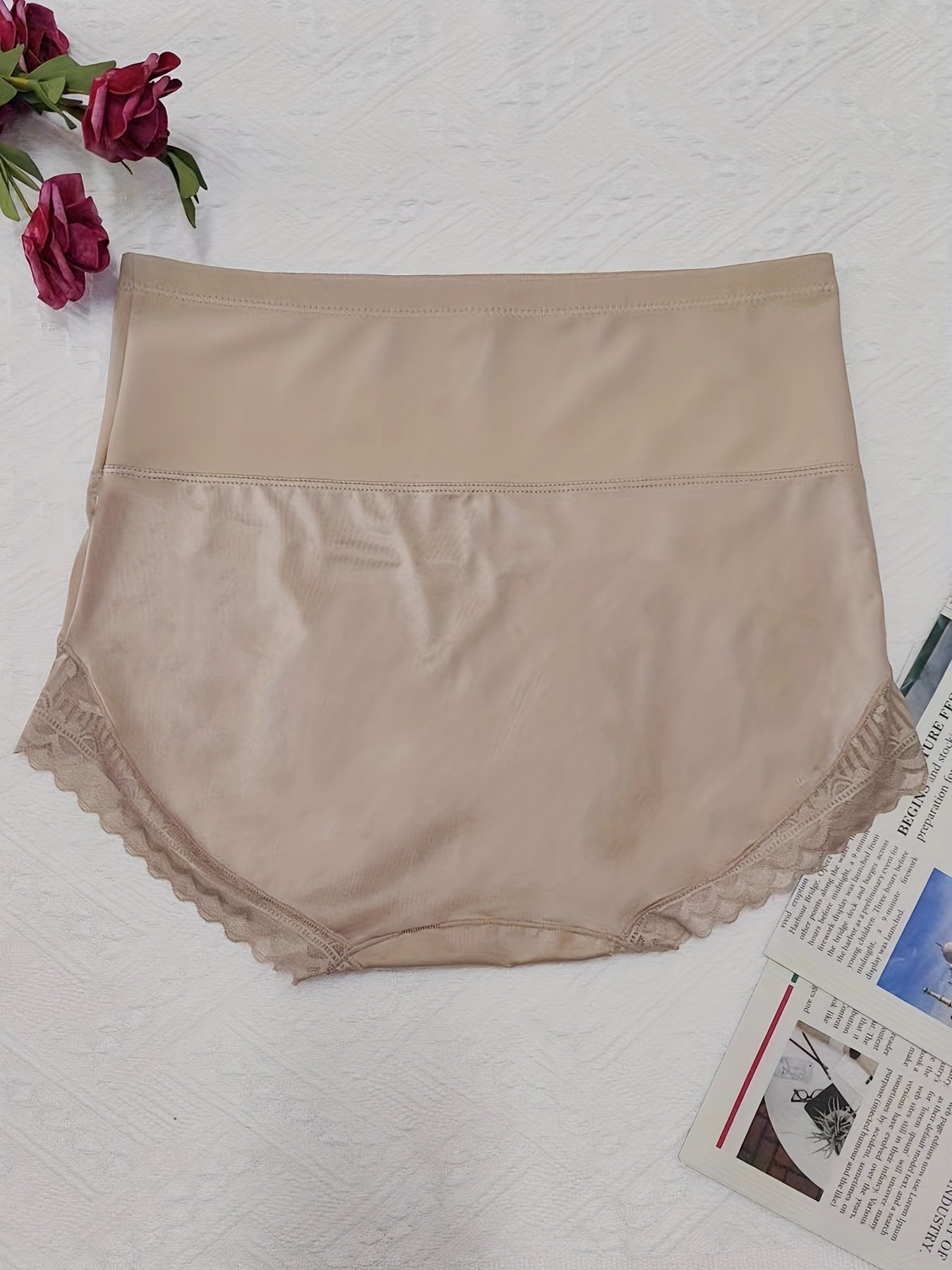Women's Plus Lace High Rise Butt Lifting Underwear