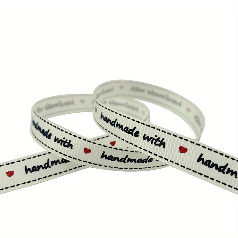 4 57 Meter Letter Printed Grosgrain Satin Ribbon For Crafts DIY Gift Packaging