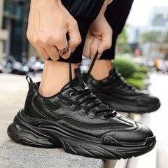 Men's Chunky Lace Up Sneakers Soft Sole for Winter & Autumn