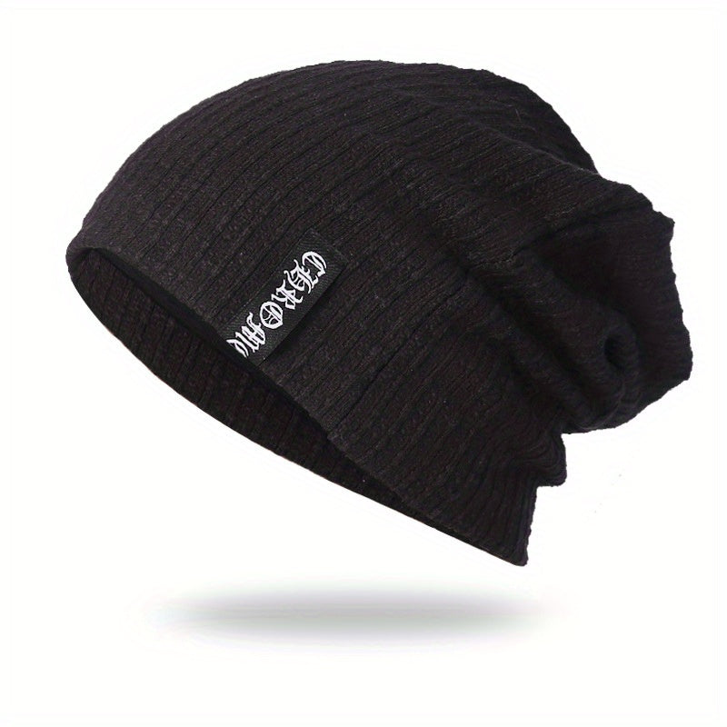 Striped Double Layer Unisex Beanie Hat Warm Skull Cap