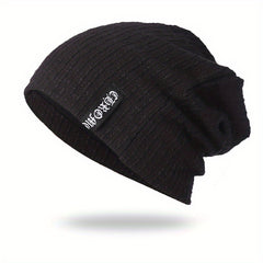 Striped Double Layer Unisex Beanie Hat Warm Skull Cap