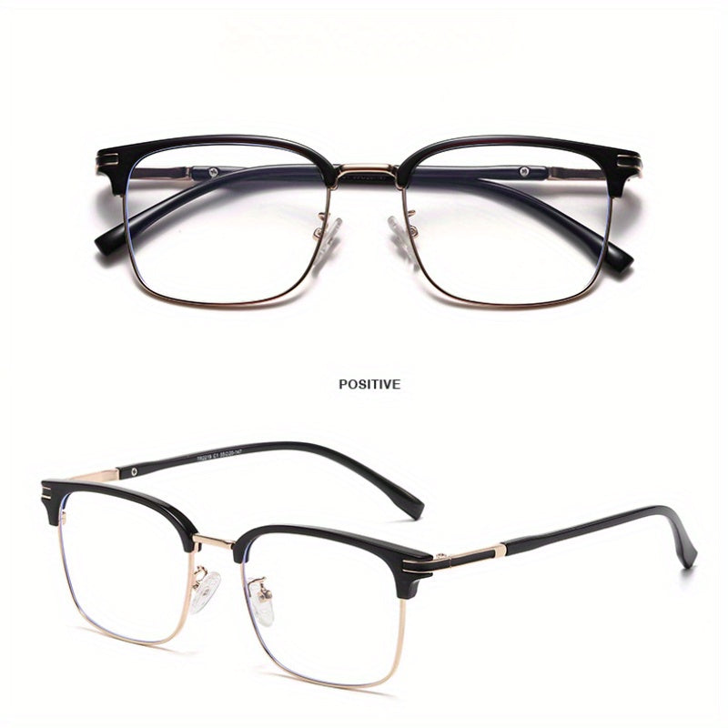 Semi Rimless Men's Glasses Protective Glasses For Reading Office Games