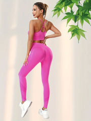 Yoga Cami Crop Top & Leggings Set Women's Activewear