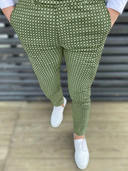 Men's Casual Checkered Slim Fit Pants