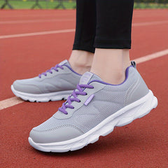 Mesh Non Slip Work Shoes for Women Soft Sole Lace Up Running Sports Shoes