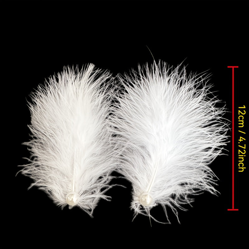Feather Headband with Pearl Accents Fairy Theme