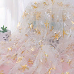 Christmas Snowflake Fabric Halloween Cloak Tablecloth Princess Skirt DIY