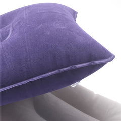 Outdoor Inflatable Pillow for Travel and Camping - Flocking Thick Square