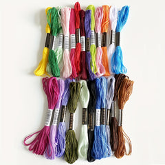 24pcs 24 Colors Cross Stitch Embroidery Thread Set