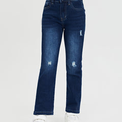 Girls Ripped Straight Leg Jeans for Casual Outfit